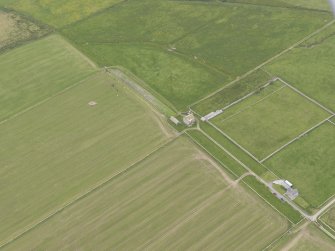 Oblique aerial view of Hall of Clestrain, Clestrain, looking SE.