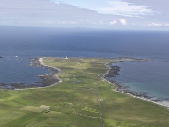 General oblique aerial view of Dennis Head, North Ronaldsay, looking E.