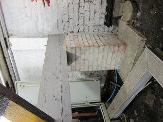 nterior. Locking Room. Locking frame timber with later inserted pillar.