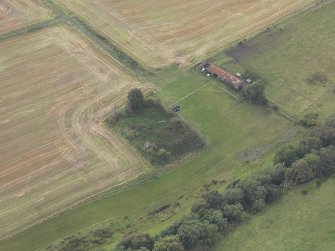 Oblique aerial view of Camilla Castle, looking to the SSW.