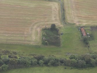 Oblique aerial view of Camilla Castle, looking to the SSE.