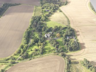 General oblique aerial view of Balmuto Tower estate, looking to the W.