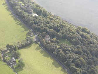 General oblique aerial view of Easterheughs House with Starlry Hall school adajcent, looking to the ESE.