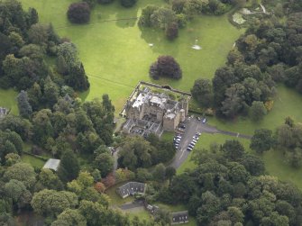 Oblique aerial view of Carberry Tower, looking to the WSW.