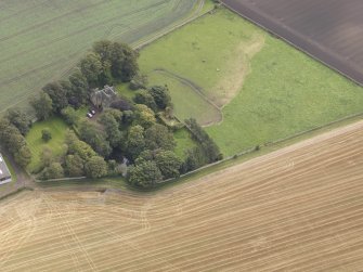 Oblique aerial view of Elphinstone Tower, looking to the ESE.