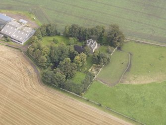 Oblique aerial view of Elphinstone Tower, looking to the NE.