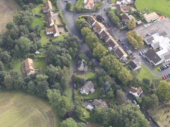 Oblique aerial view of Winton House South Lodge, looking to the ESE.