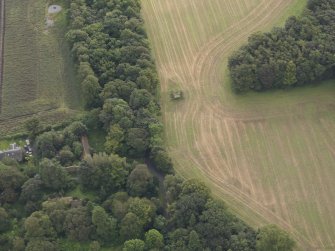 Oblique aerial view of Fountainhall Country House dovecot, looking to the SE.
