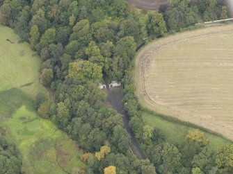 Oblique aerial view of The Lion's Gate, looking to the NNE.