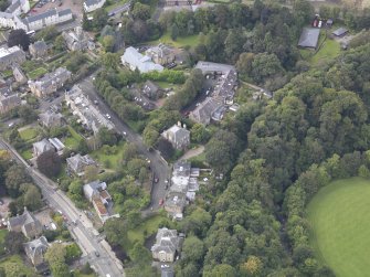 Oblique aerial view of Eskbank House, looking to the WSW.