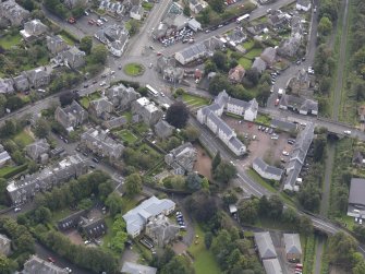 Oblique aerial view of 12 Melville Road Dalkeith, looking to the S.