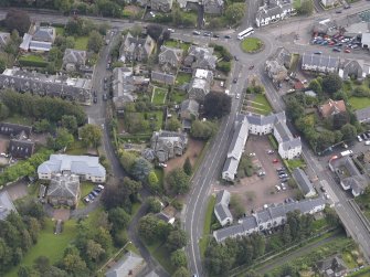 Oblique aerial view of 12 Melville Road Dalkeith, looking to the SE.