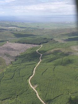 General oblique aerial view of Kerran Hill Forest plantation, looking NW.