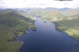General oblique aerial view of Loch Katrine, looking NW.