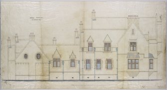 Elevation of upper storeys showing fenestration
