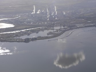 Oblique aerial view of Grangemouth Oil Refinery, taken from the N.