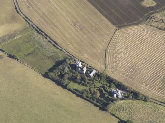 Oblique aerial view of Plean Tower, taken from the SW.