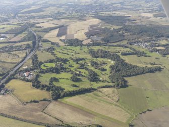 Oblique aerial view of Glenbervie Golf Course, taken from the NE.