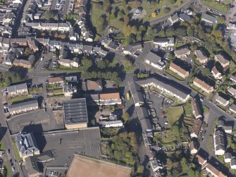 Oblique aerial view of St Patrick's Roman Catholic Church Kilsyth, taken from the SSE.