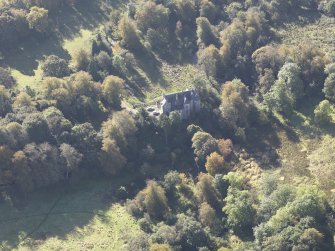 Oblique aerial view of Bedlay Castle, taken from the NE.