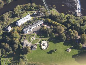 Oblique aerial view of David Livingstone Museum, taken from the W.