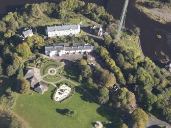 Oblique aerial view of David Livingstone Museum, taken from the SW.