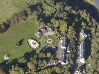 Oblique aerial view of David Livingstone Museum, taken from the SE.