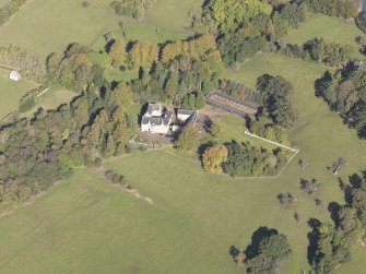 Oblique aerial view of Waygateshaw Country House, taken from the SSW.