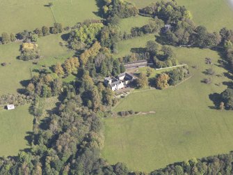 Oblique aerial view of Waygateshaw Country House, taken from the NNE.