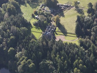 Oblique aerial view of Corehouse Country House, taken from the NE.