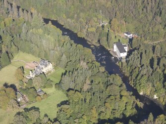 Oblique aerial view of Corehouse Country House, taken from the SSW.