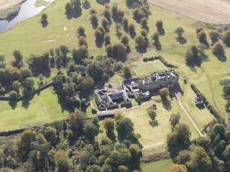 Oblique aerial view of Carstairs House, taken from the N.