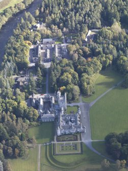 Oblique aerial view of Balmoral Castle, taken from the WSW.