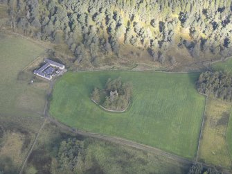 Oblique aerial view of Knock Castle, taken from the S.