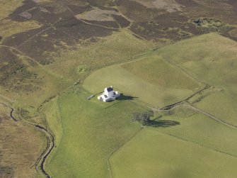 Oblique aerial view of Corgaff Castle, taken from the ENE.