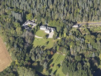 Oblique aerial view of Candacraig House, taken from the SE.