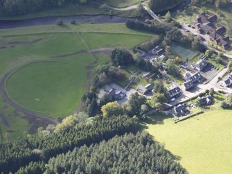 Oblique aerial view of Bellabeg House, taken from the NE.
