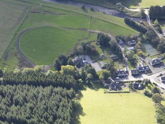 Oblique aerial view of Bellabeg House, taken from the N.