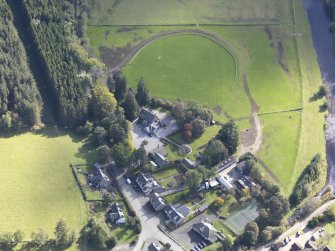 Oblique aerial view of Bellabeg House, taken from the WNW.