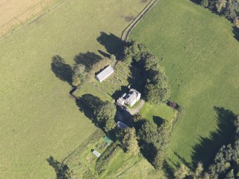 Oblique aerial view of Kirton of Buchat Church, taken from the SW.