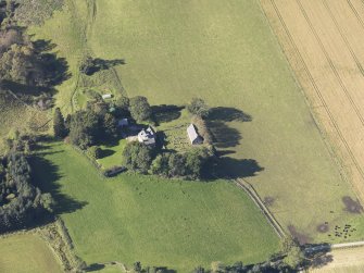 Oblique aerial view of Kirton of Buchat Church, taken from the E.