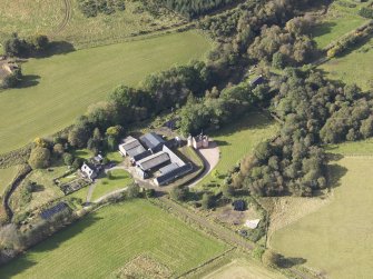 Oblique aerial view of Terpersie Castle, taken from the ENE.