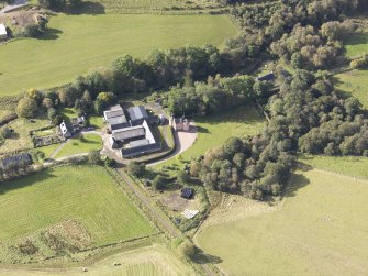 Oblique aerial view of Terpersie Castle, taken from the NE.