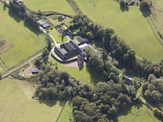 Oblique aerial view of Terpersie Castle, taken from the N.