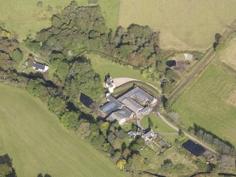 Oblique aerial view of Terpersie Castle, taken from the S.