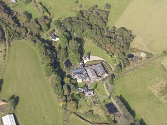 Oblique aerial view of Terpersie Castle, taken from the SE.