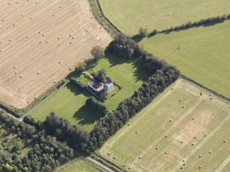 Oblique aerial view of Balfluig Castle, taken from the NW.