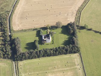 Oblique aerial view of Balfluig Castle, taken from the W.