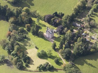 Oblique aerial view of Craigievar Castle, taken from the NNE.
