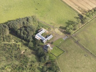 Oblique aerial view of Mains of Hallhead, taken from the SW.